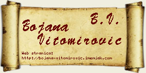 Bojana Vitomirović vizit kartica